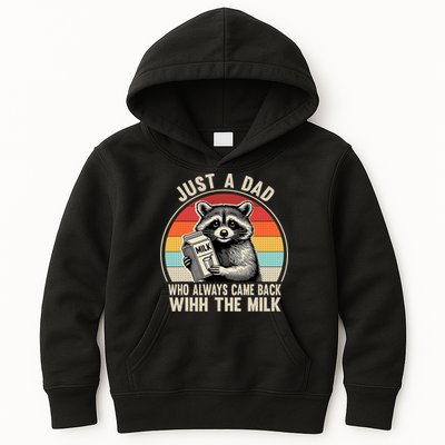 Just A Dad Who Always Came Back With The Milk Fathers Day  Kids Hoodie