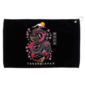 Japanese Aesthetic Dragon Tokyo Japan Manga Anime Asian 80’S Grommeted Golf Towel