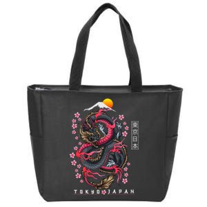 Japanese Aesthetic Dragon Tokyo Japan Manga Anime Asian 80’S Zip Tote Bag