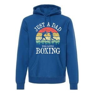 Just A Dad Who Loves Boxing Gift Premium Hoodie