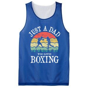 Just A Dad Who Loves Boxing Gift Mesh Reversible Basketball Jersey Tank