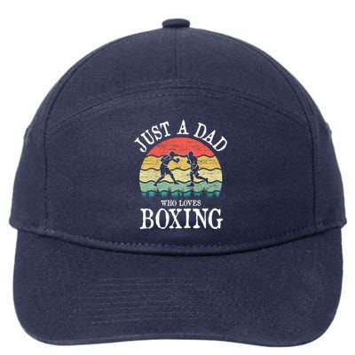 Just A Dad Who Loves Boxing Gift 7-Panel Snapback Hat