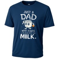 Just A Dad Who Always Came Back With The Milk  Funny Fathers Day Performance Shirt