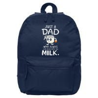Just A Dad Who Always Came Back With The Milk  Funny Fathers Day 16 in Basic Backpack