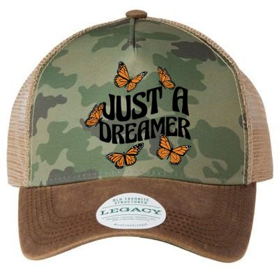 Just A Dreamer Butterfly Cute Gift Legacy Tie Dye Trucker Hat