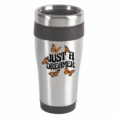 Just A Dreamer Butterfly Cute Gift 16oz Travel Tumbler