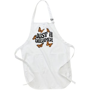 Just A Dreamer Butterfly Cute Gift Full-Length Apron With Pockets