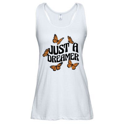 Just A Dreamer Butterfly Cute Gift Ladies Essential Flowy Tank