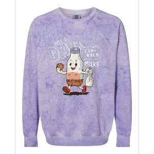 Just A Dad Who Always Came Back With The Milk Fathers Day Colorblast Crewneck Sweatshirt