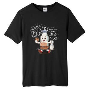 Just A Dad Who Always Came Back With The Milk Fathers Day Tall Fusion ChromaSoft Performance T-Shirt