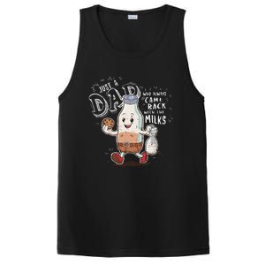 Just A Dad Who Always Came Back With The Milk Fathers Day PosiCharge Competitor Tank