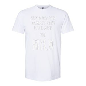 Just A Dad Who Always Came Back With The Milk Funny Dad Softstyle CVC T-Shirt