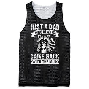 Just A Dad Who Always Came Back With The Milk Funny Gift Mesh Reversible Basketball Jersey Tank