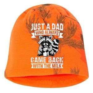 Just A Dad Who Always Came Back With The Milk Funny Gift Kati - Camo Knit Beanie