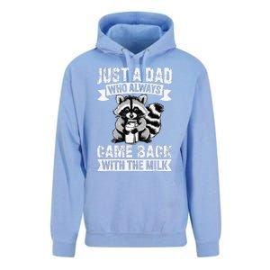 Just A Dad Who Always Came Back With The Milk Funny Gift Unisex Surf Hoodie