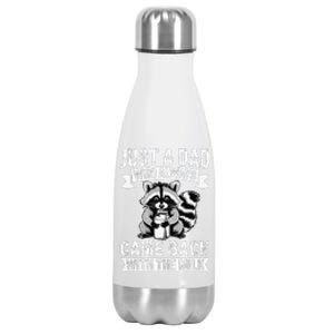 Just A Dad Who Always Came Back With The Milk Funny Gift Stainless Steel Insulated Water Bottle