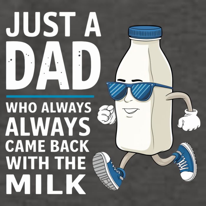 Just A Dad Who Always Came Back With The Milk Father’S Day Funny Dad Parenting Vector Backpack