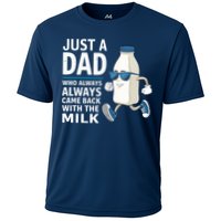 Just A Dad Who Always Came Back With The Milk Father’S Day Funny Dad Parenting Performance Shirt