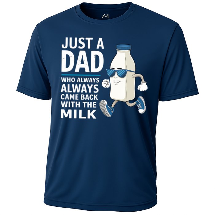 Just A Dad Who Always Came Back With The Milk Father’S Day Funny Dad Parenting Performance Shirt