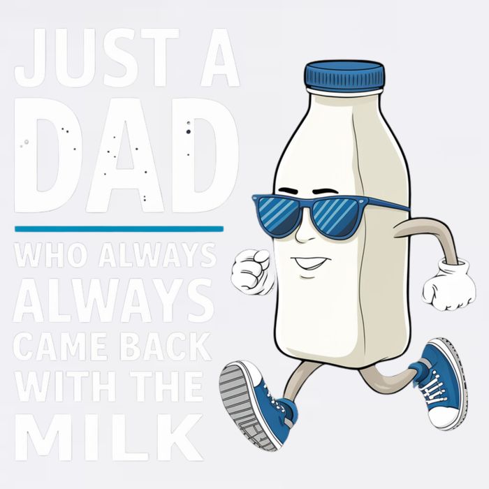 Just A Dad Who Always Came Back With The Milk Father’S Day Funny Dad Parenting Garment-Dyed Sweatshirt