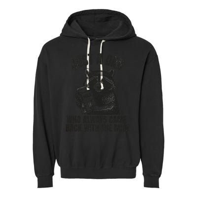 Just A Dad Who Came Back With The Milk FatherS Day Raccoon Garment-Dyed Fleece Hoodie