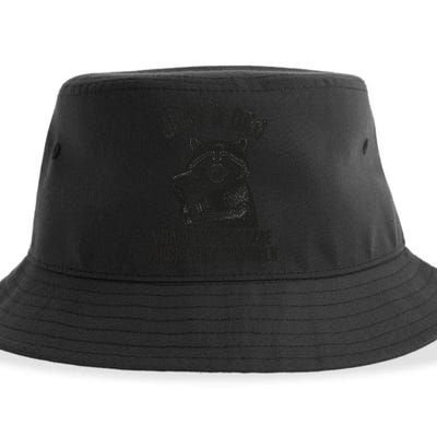 Just A Dad Who Came Back With The Milk FatherS Day Raccoon Sustainable Bucket Hat