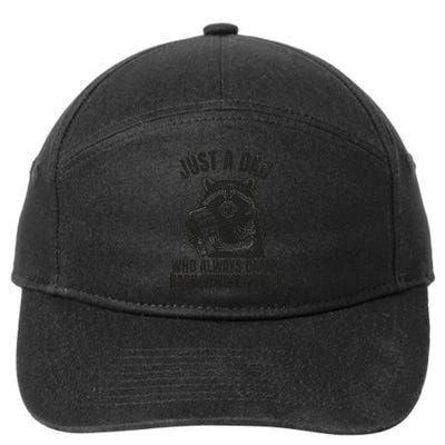 Just A Dad Who Came Back With The Milk FatherS Day Raccoon 7-Panel Snapback Hat