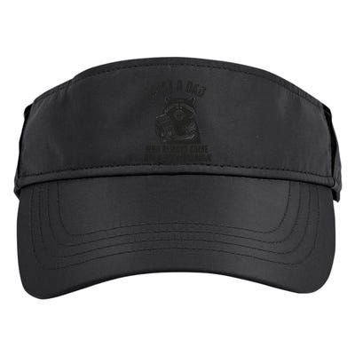 Just A Dad Who Came Back With The Milk FatherS Day Raccoon Adult Drive Performance Visor