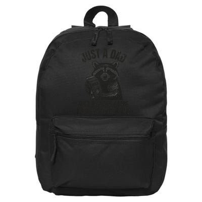 Just A Dad Who Came Back With The Milk FatherS Day Raccoon 16 in Basic Backpack