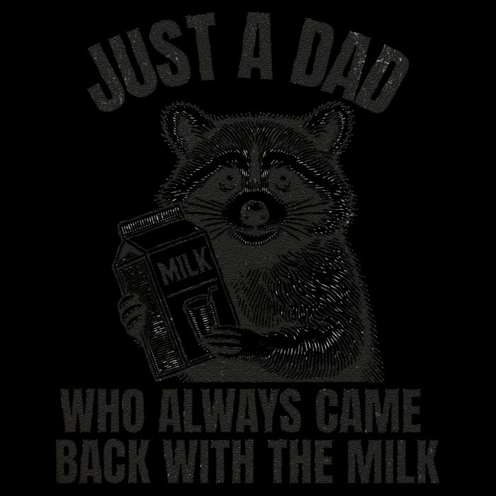 Just A Dad Who Came Back With The Milk FatherS Day Raccoon Women's V-Neck T-Shirt