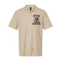 Just A Dad Who Came Back With The Milk FatherS Day Raccoon Softstyle Adult Sport Polo