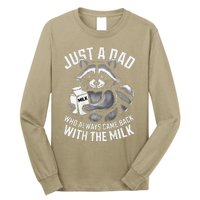 Just A Dad Who Always Came Back With The Milk FatherS Day Long Sleeve Shirt