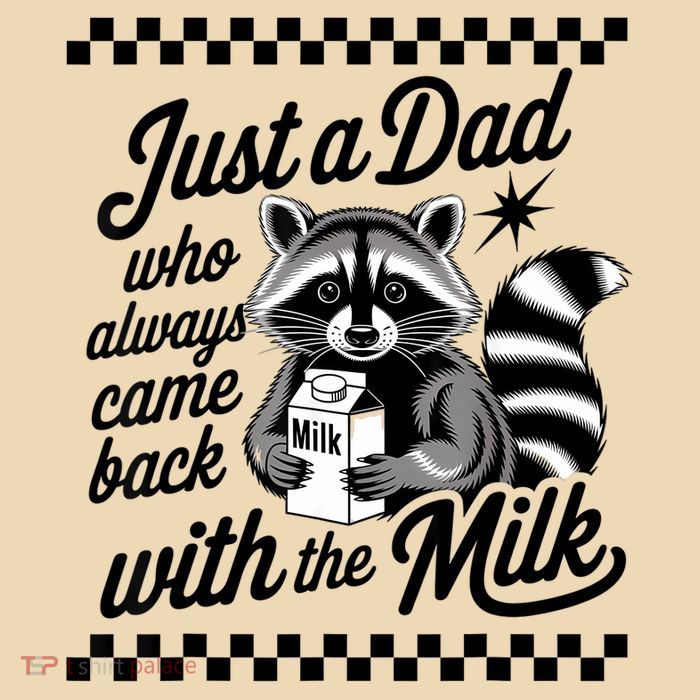 Just A Dad Who Always Came Back With The Milk Raccoon Funny Zip Tote Bag