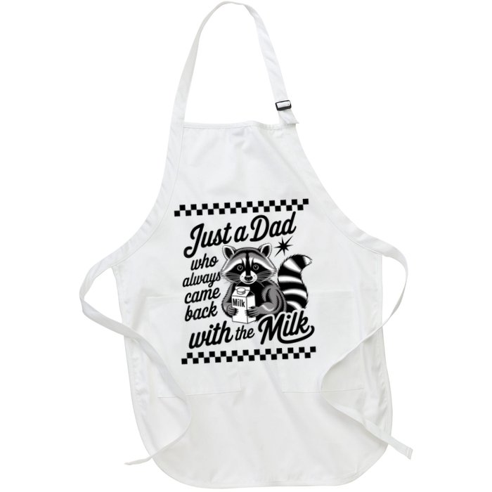 Just A Dad Who Always Came Back With The Milk Raccoon Funny Apron