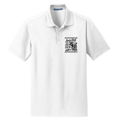 Just A Dad Who Always Came Back With The Milk Raccoon Funny Dry Zone Grid Polo