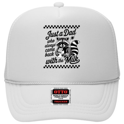 Just A Dad Who Always Came Back With The Milk Raccoon Funny Trucker Hat