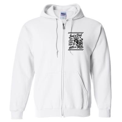 Just A Dad Who Always Came Back With The Milk Raccoon Funny Full Zip Hoodie