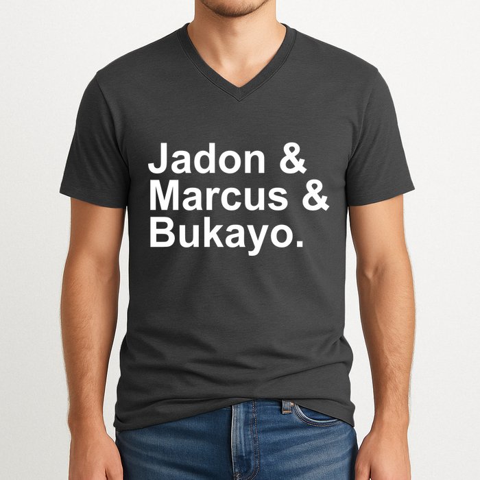 Jadon and Marcus and Bukayo V-Neck T-Shirt