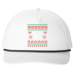 Jolly Af Funny Adult Humor Ugly Christmas Gift Snapback Five-Panel Rope Hat