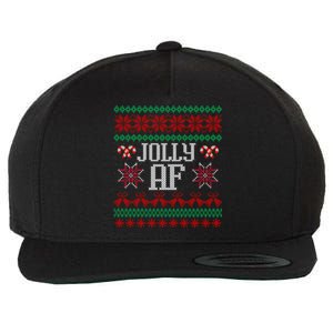 Jolly Af Funny Adult Humor Ugly Christmas Gift Wool Snapback Cap