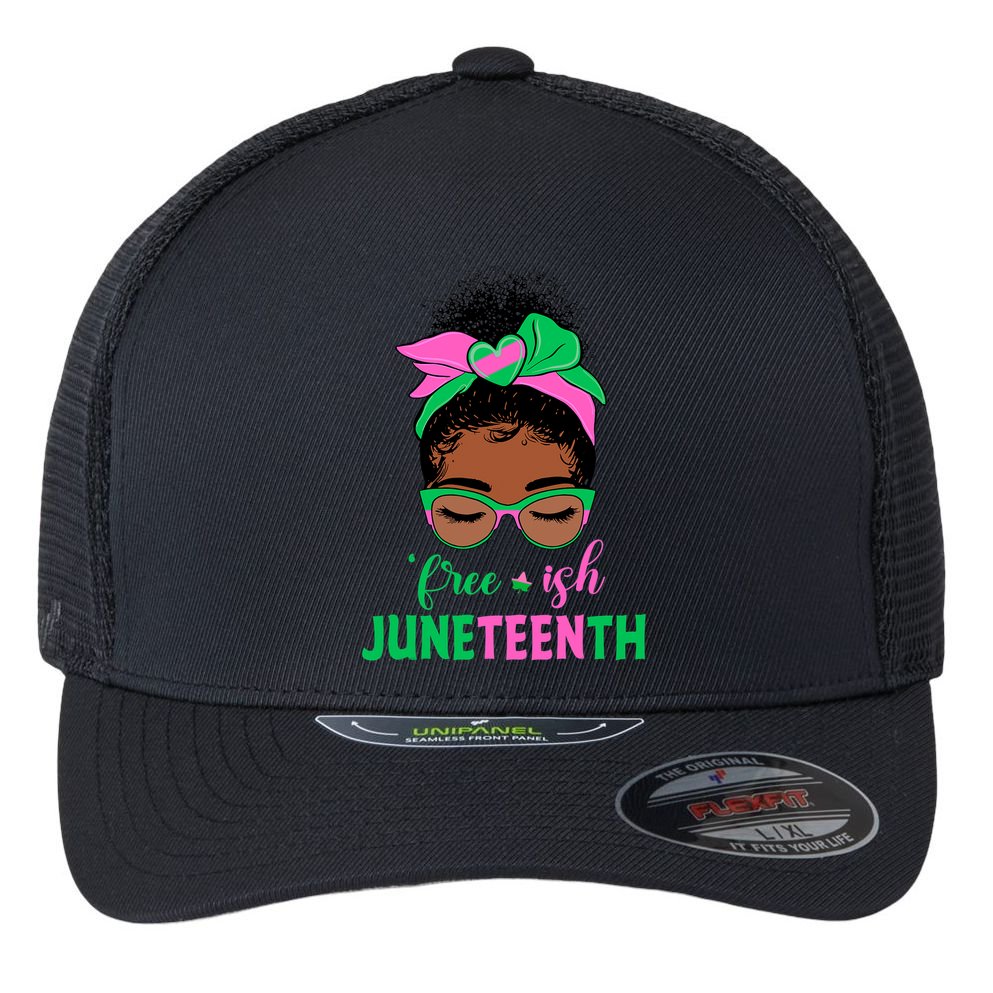 Juneteenth Aka Freeish Since 1865 Independence Day Flexfit Unipanel Trucker Cap