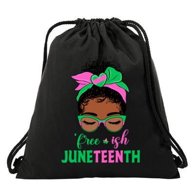 Juneteenth Aka Freeish Since 1865 Independence Day Drawstring Bag