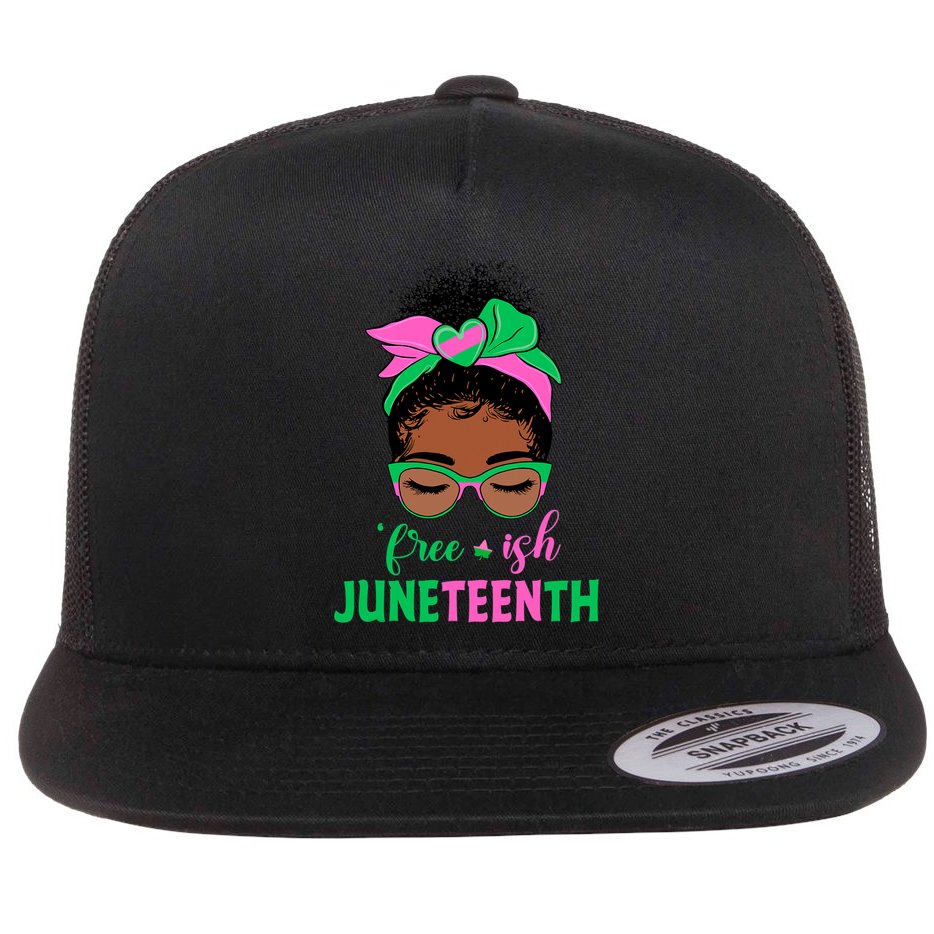 Juneteenth Aka Freeish Since 1865 Independence Day Flat Bill Trucker Hat