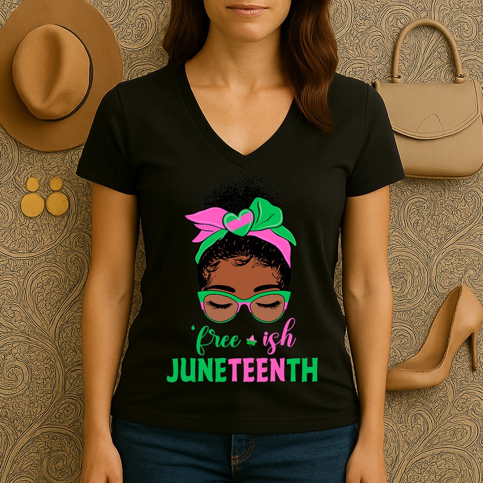 Juneteenth Aka Freeish Since 1865 Independence Day Women's V-Neck T-Shirt