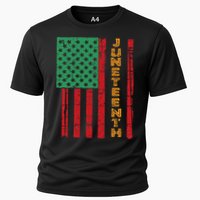 Juneteenth American Flag Cooling Performance Crew T-Shirt