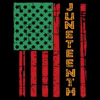 Juneteenth American Flag Cooling Performance Crew T-Shirt