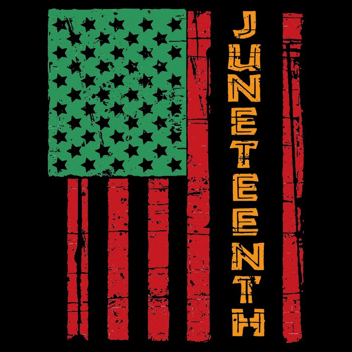 Juneteenth American Flag Cooling Performance Crew T-Shirt