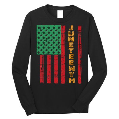 Juneteenth American Flag Long Sleeve Shirt