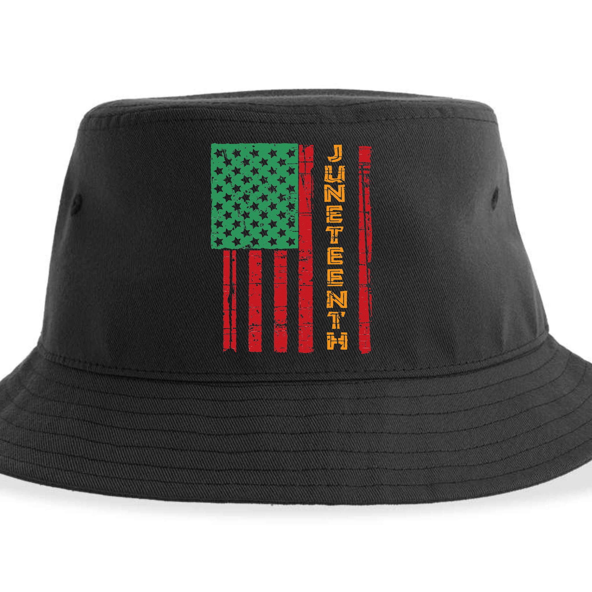 Juneteenth American Flag Sustainable Bucket Hat