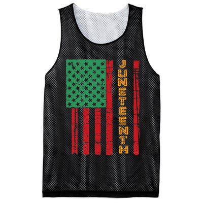 Juneteenth American Flag Mesh Reversible Basketball Jersey Tank